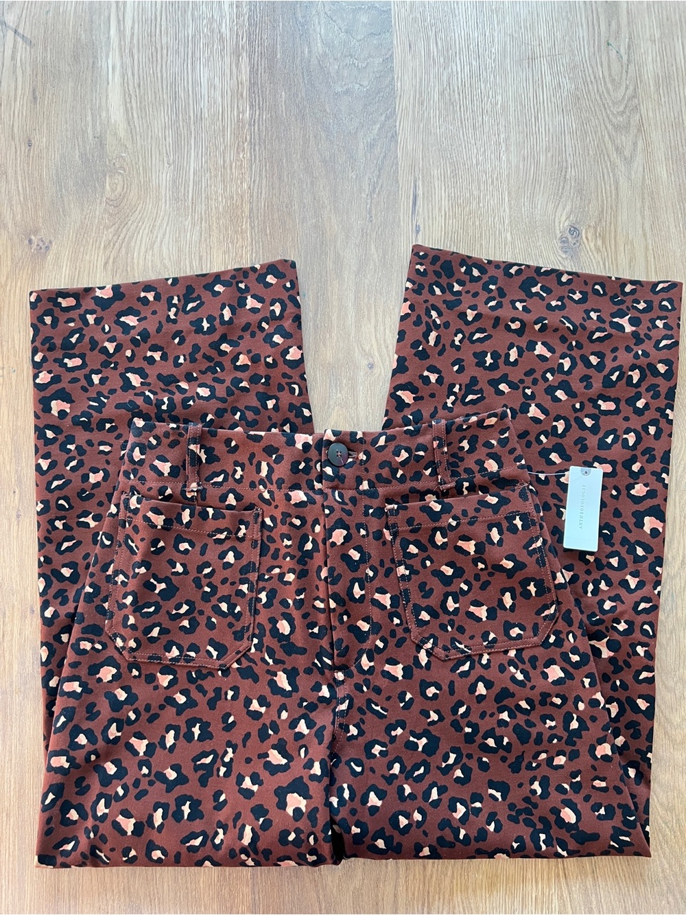 Maeve Colette Cropped Wide-Leg Animal Print Pants - Picture 7 of 8